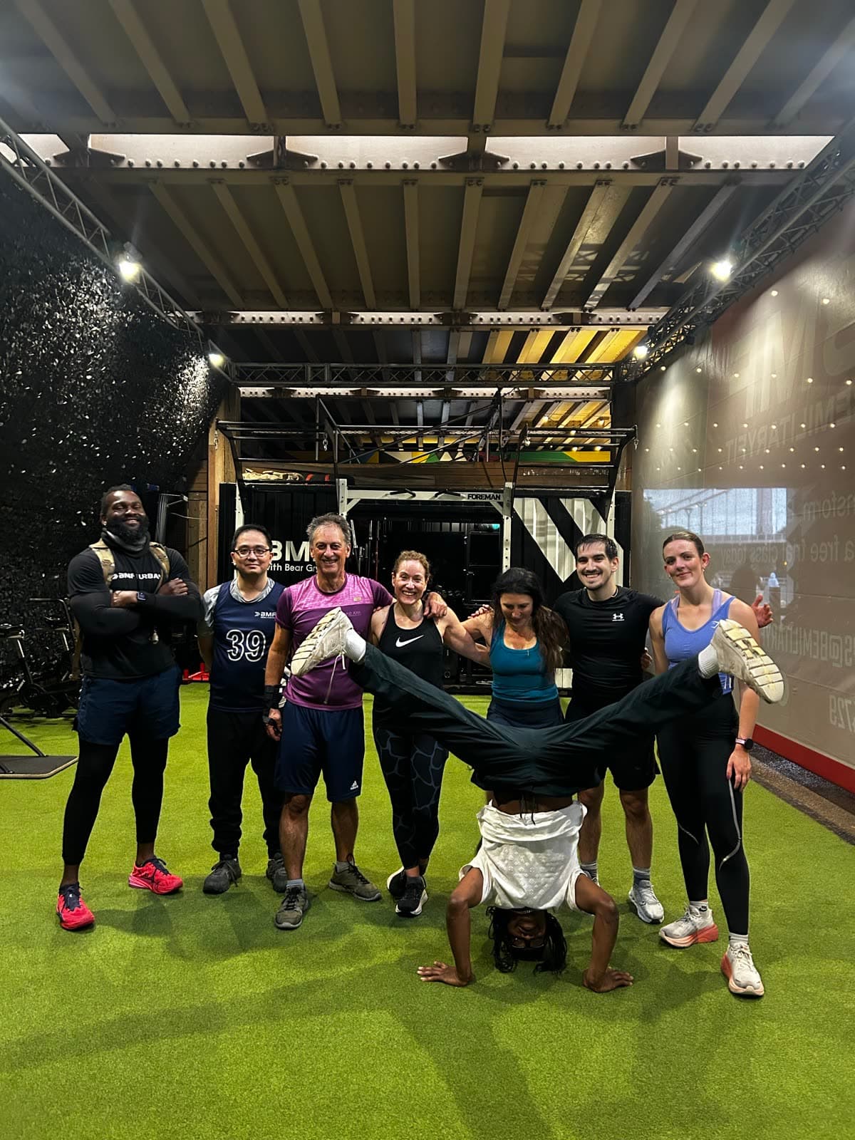 Handstand celebrations after a session at BMF Urban Battersea