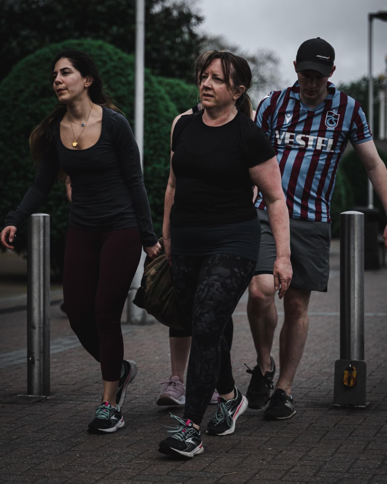 Members heading to a session at Battersea Power Station
