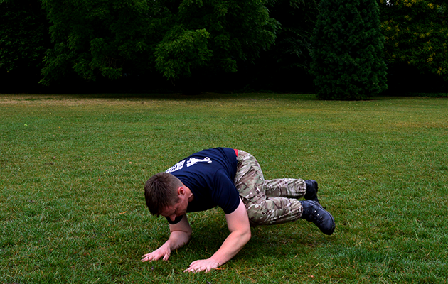 Knee to Elbow Plank Left
