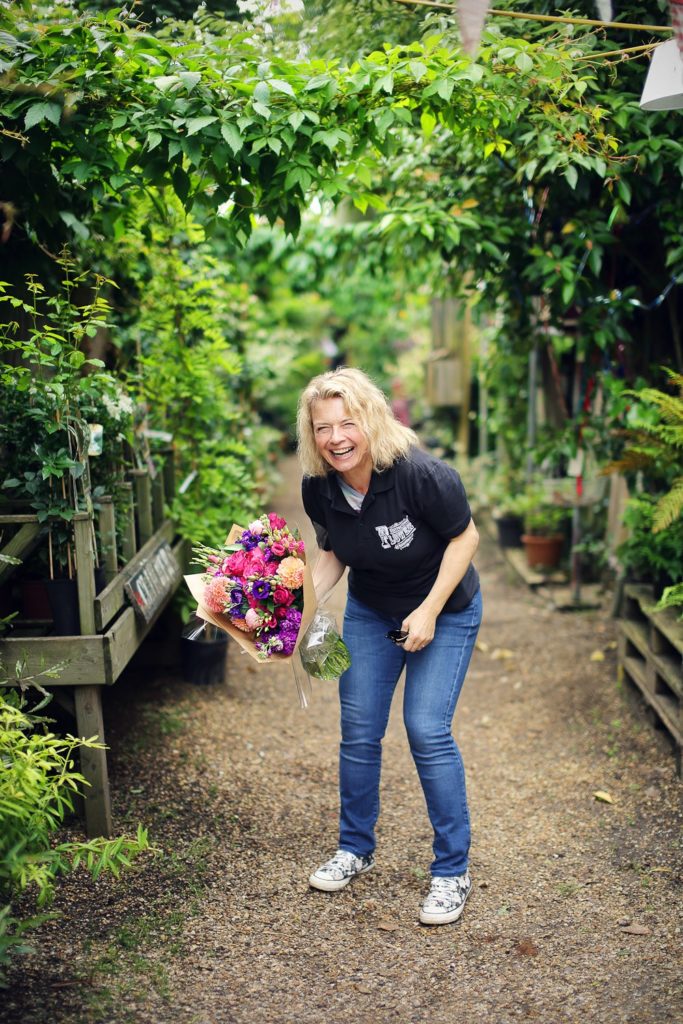 Sandra flower laughing