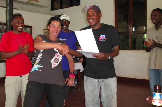 Charmaine in Tanzania after Kilimanjaro